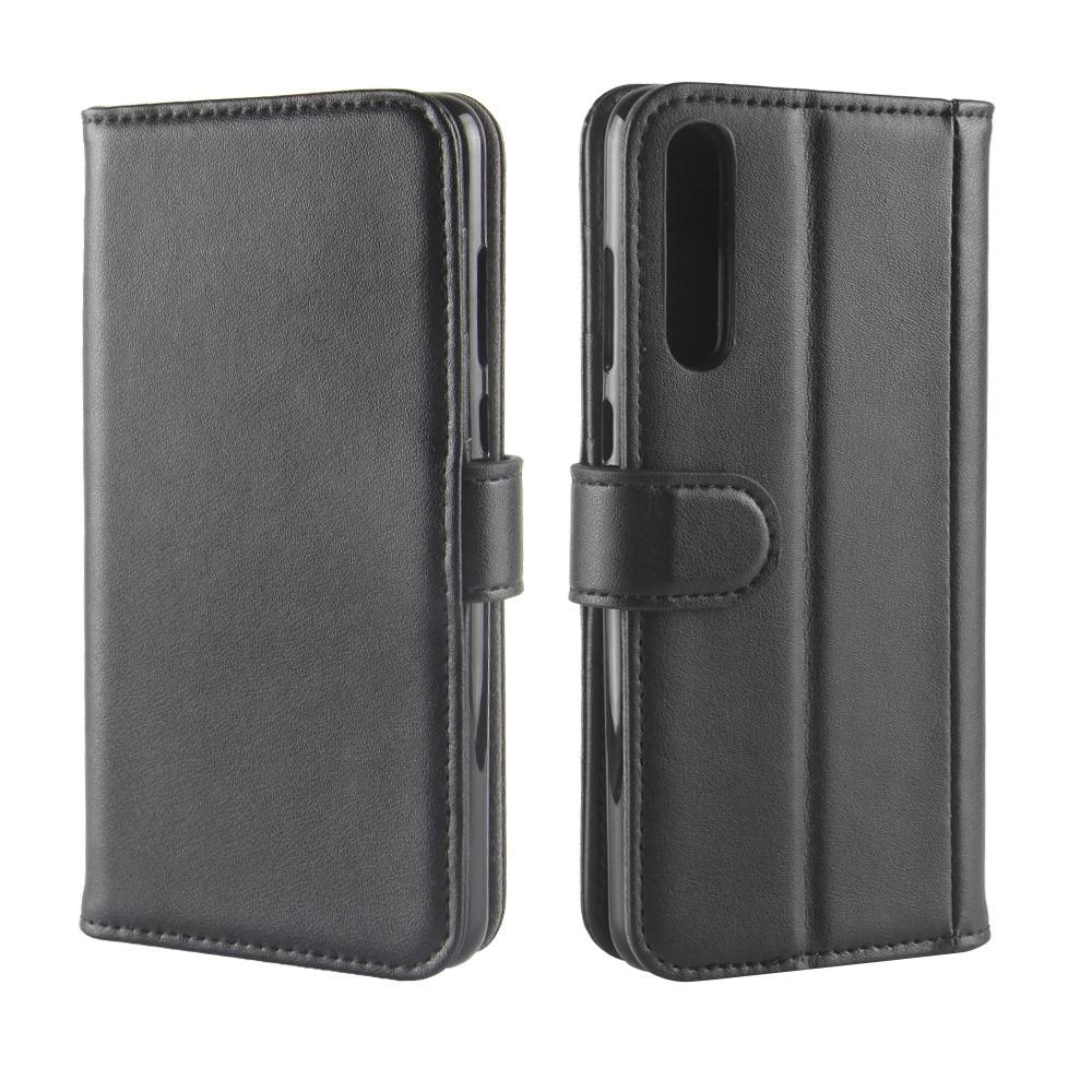 Huawei P20 Pro Genuine Leather Wallet Case Black