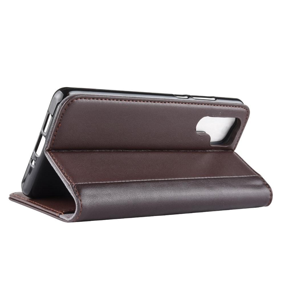 Huawei P30 Pro Genuine Leather Wallet Case Brown