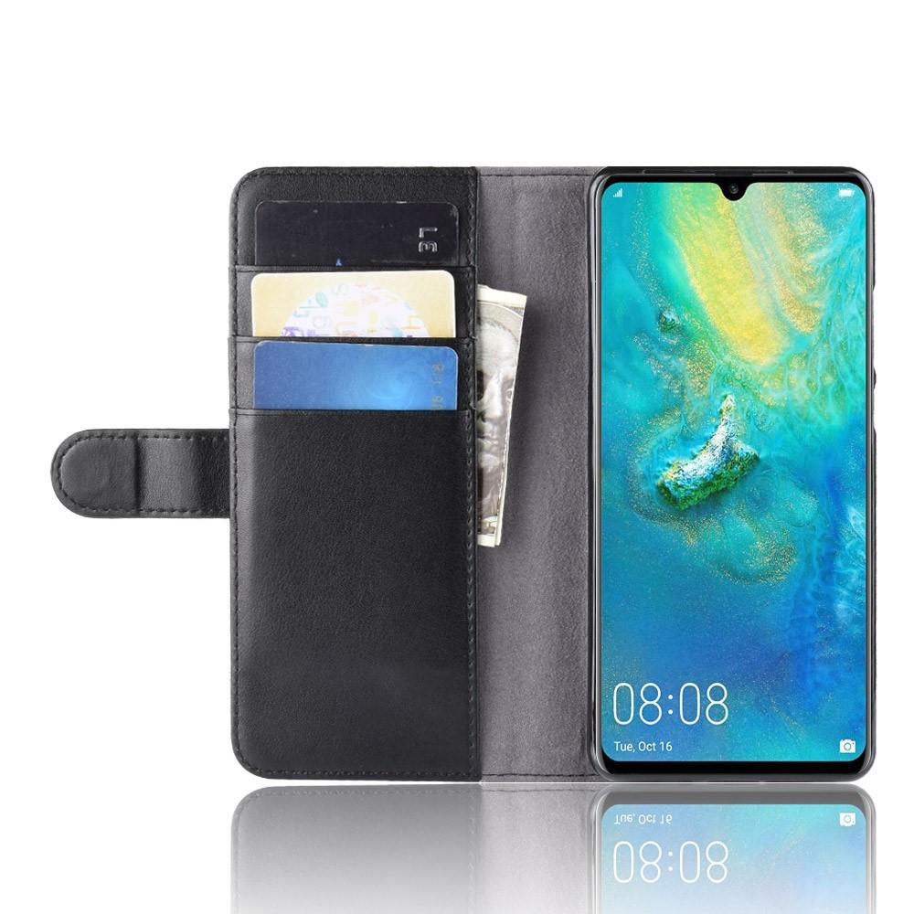 Huawei P30 Pro Genuine Leather Wallet Case Black