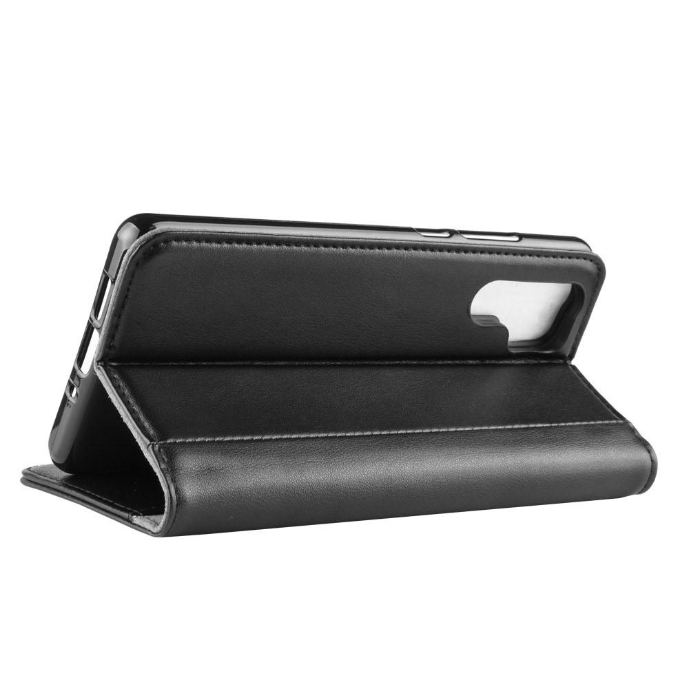 Huawei P30 Pro Genuine Leather Wallet Case Black