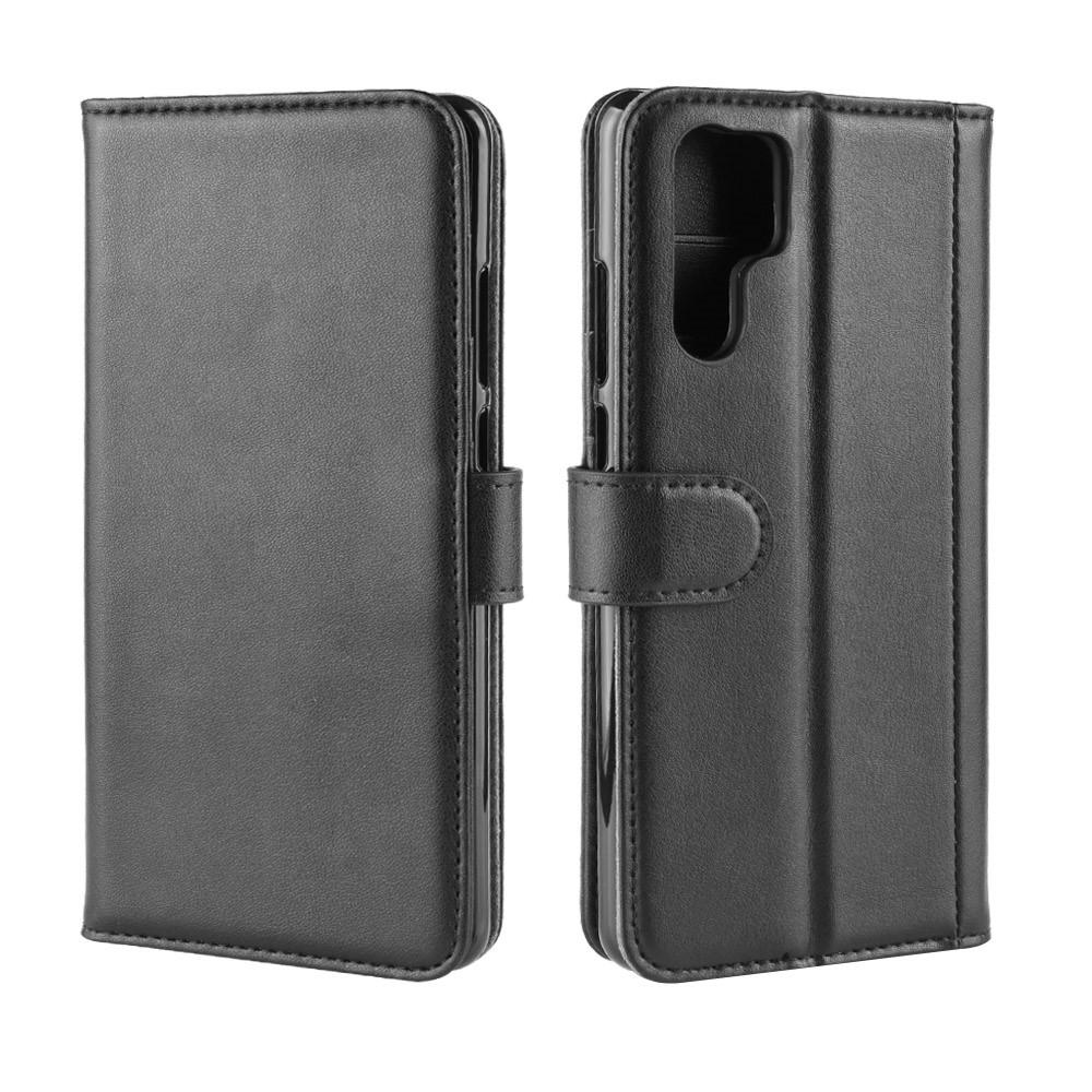 Huawei P30 Pro Genuine Leather Wallet Case Black