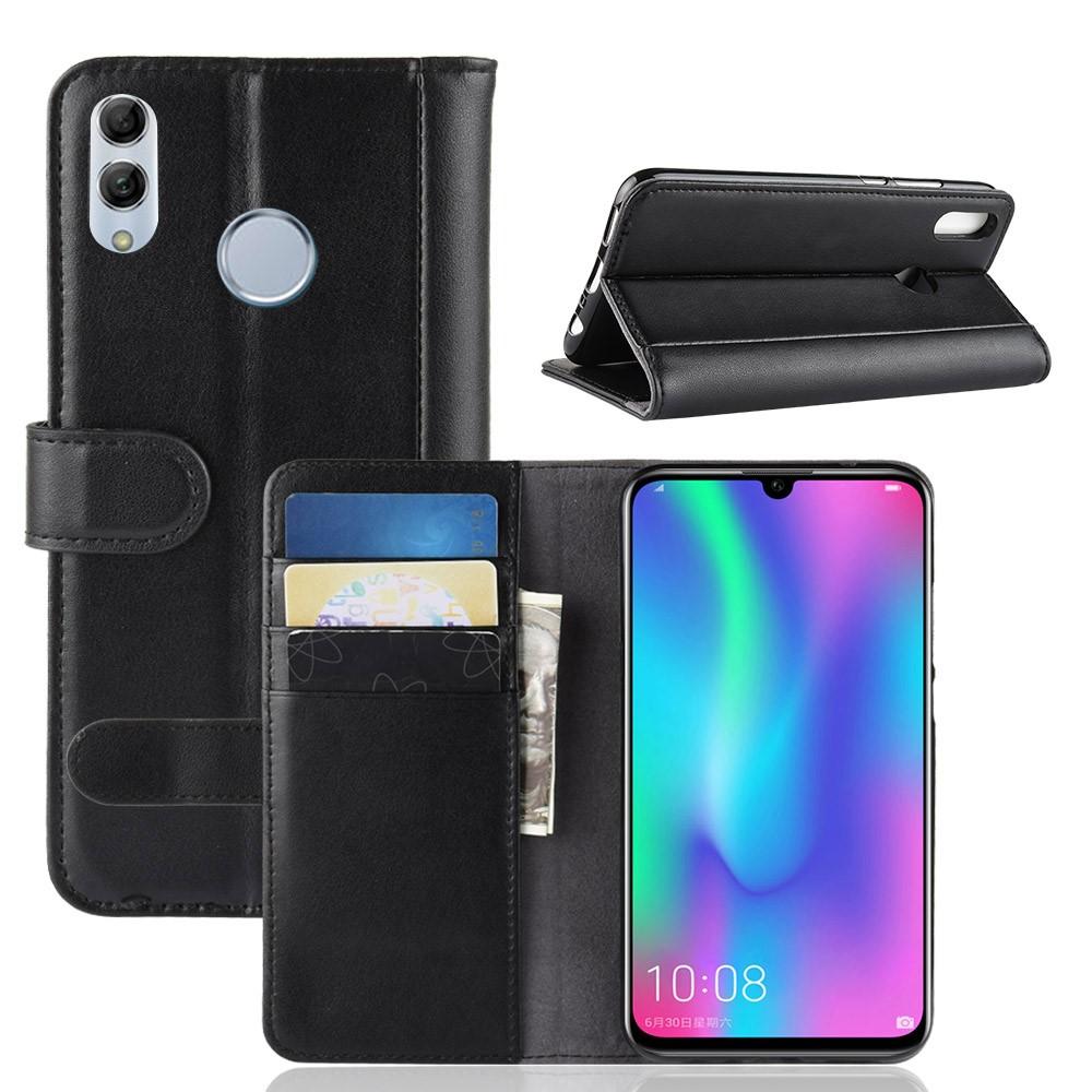 Huawei P Smart 2019 Genuine Leather Wallet Case Black