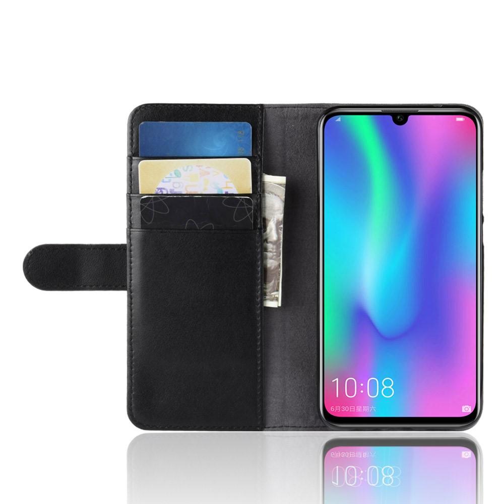 Huawei P Smart 2019 Genuine Leather Wallet Case Black