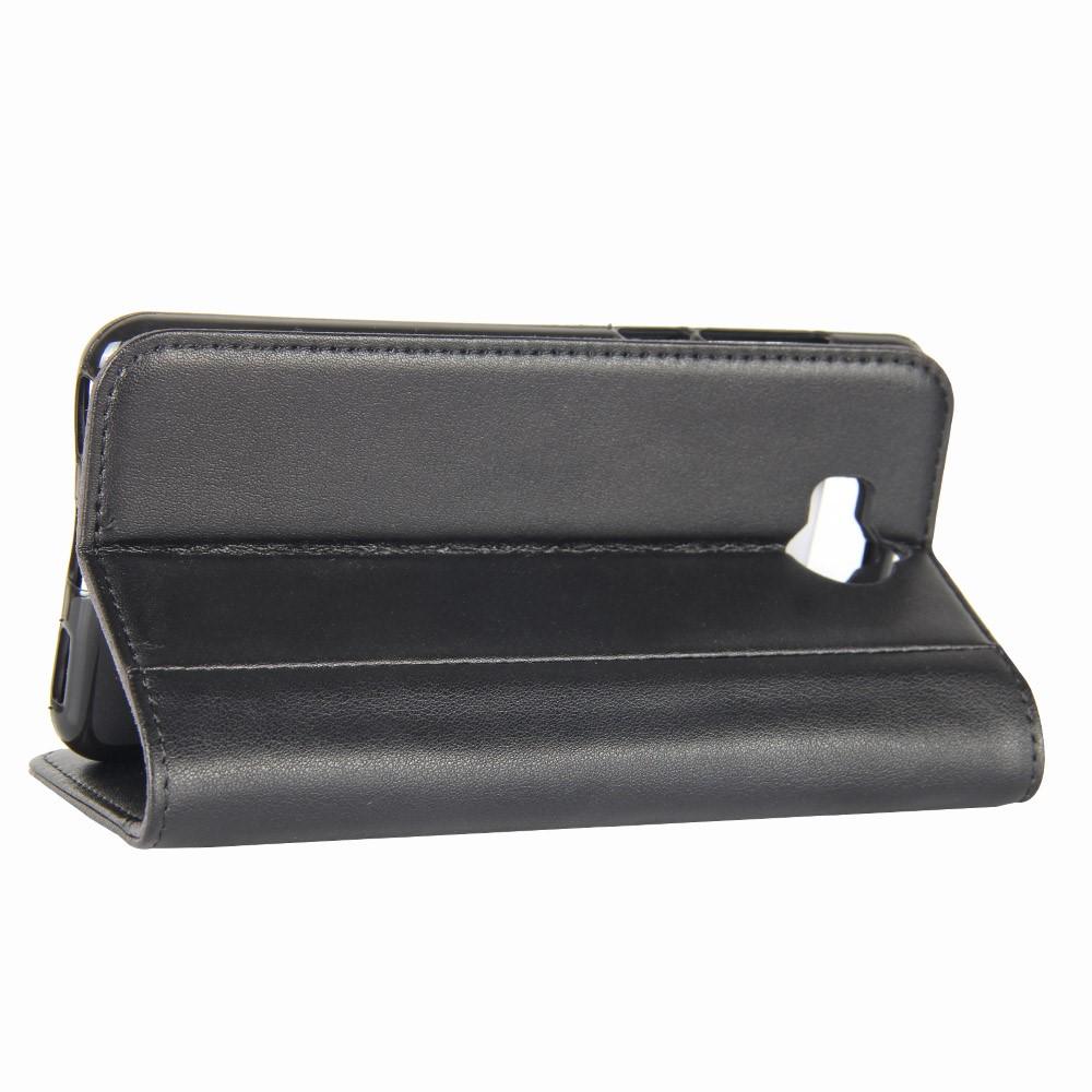Huawei Y6 2017 Genuine Leather Wallet Case Black