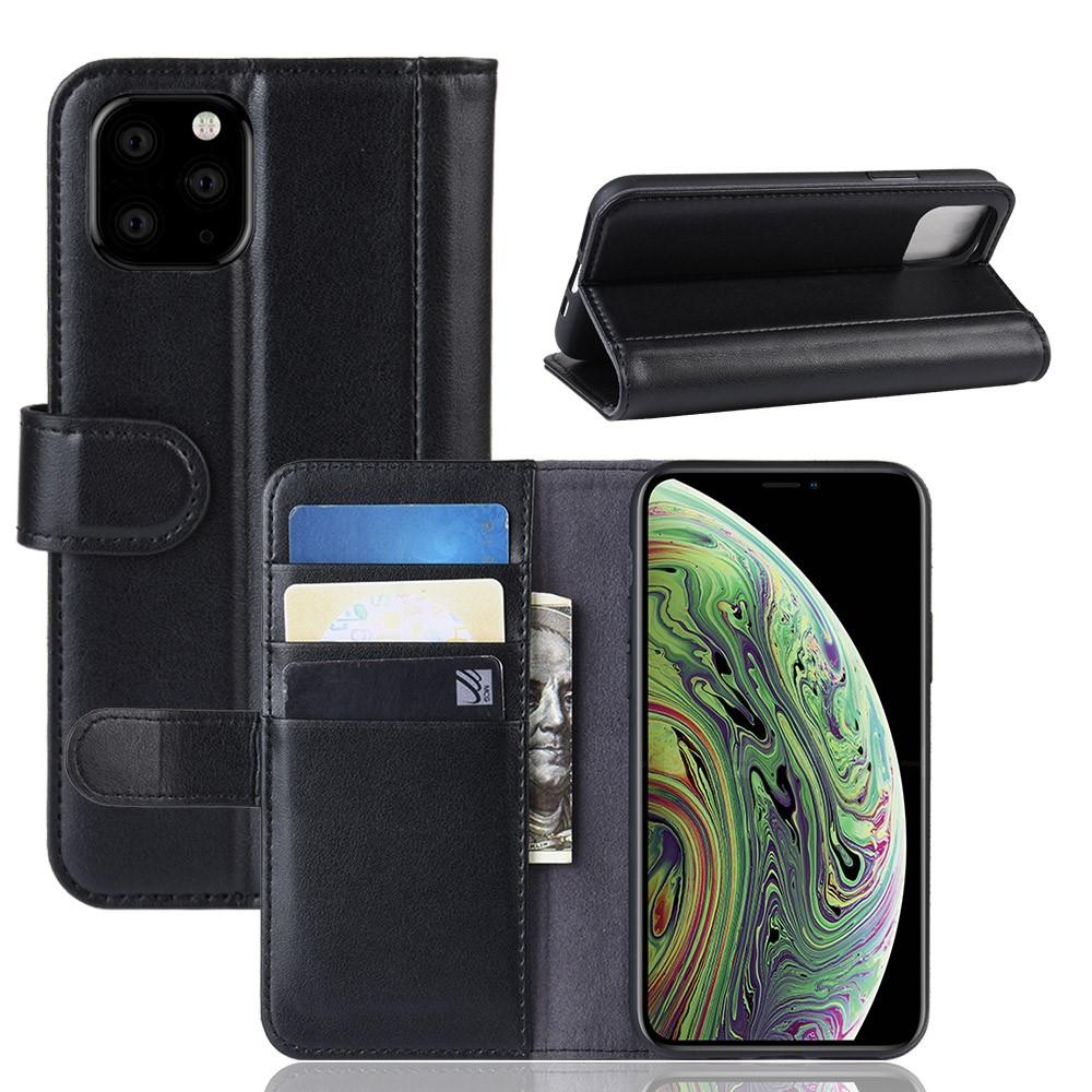 iPhone 11 Pro Genuine Leather Wallet Case Black