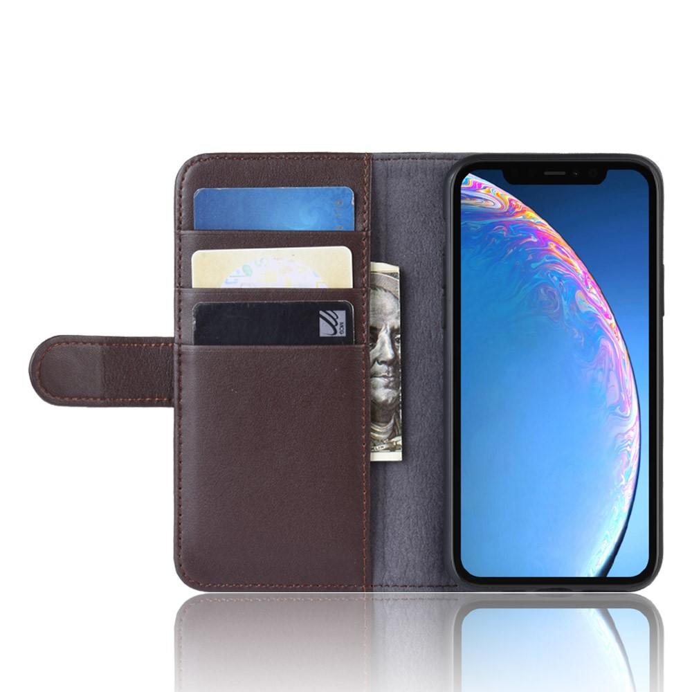 iPhone 11 Genuine Leather Wallet Case Brown