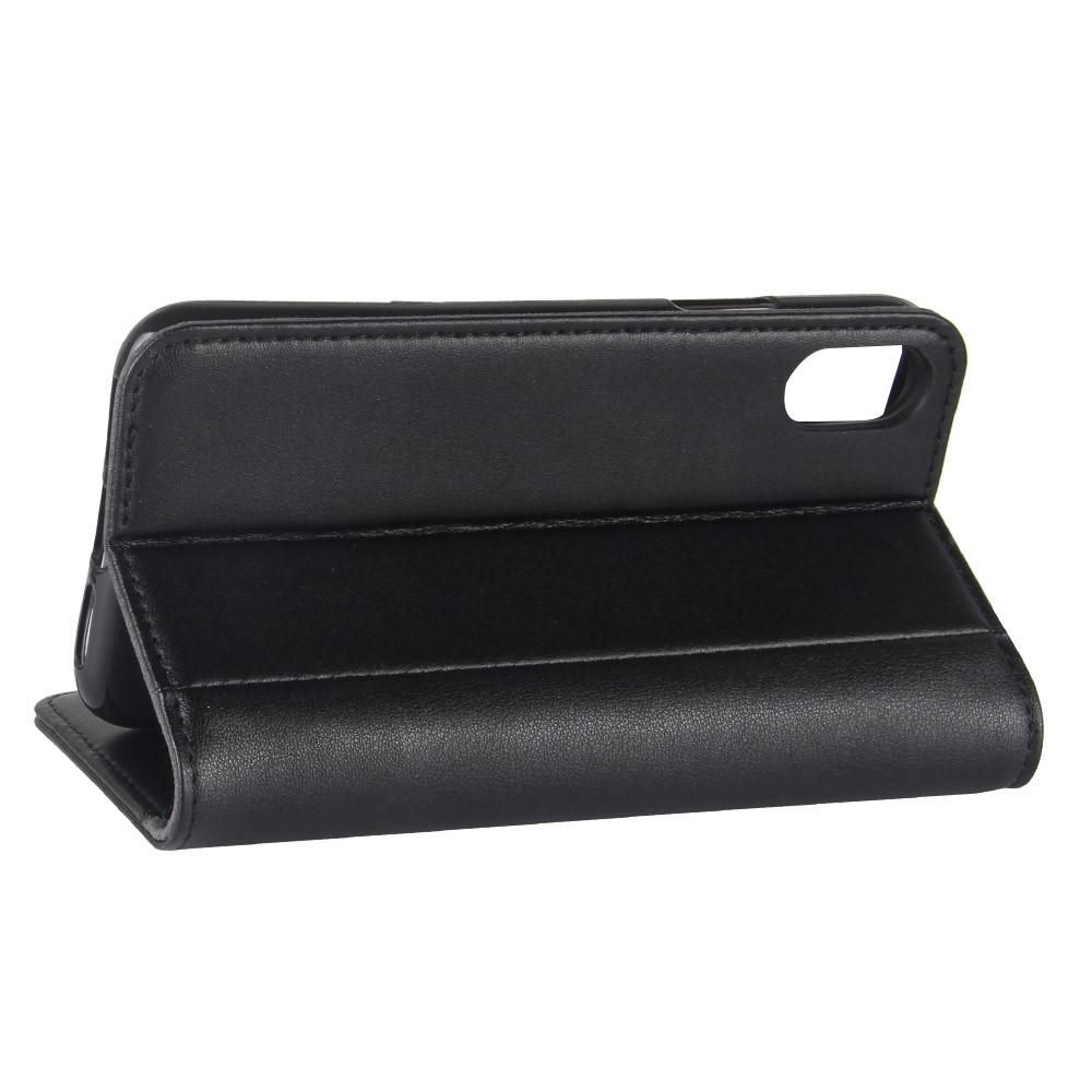 iPhone X/XS Genuine Leather Wallet Case Black