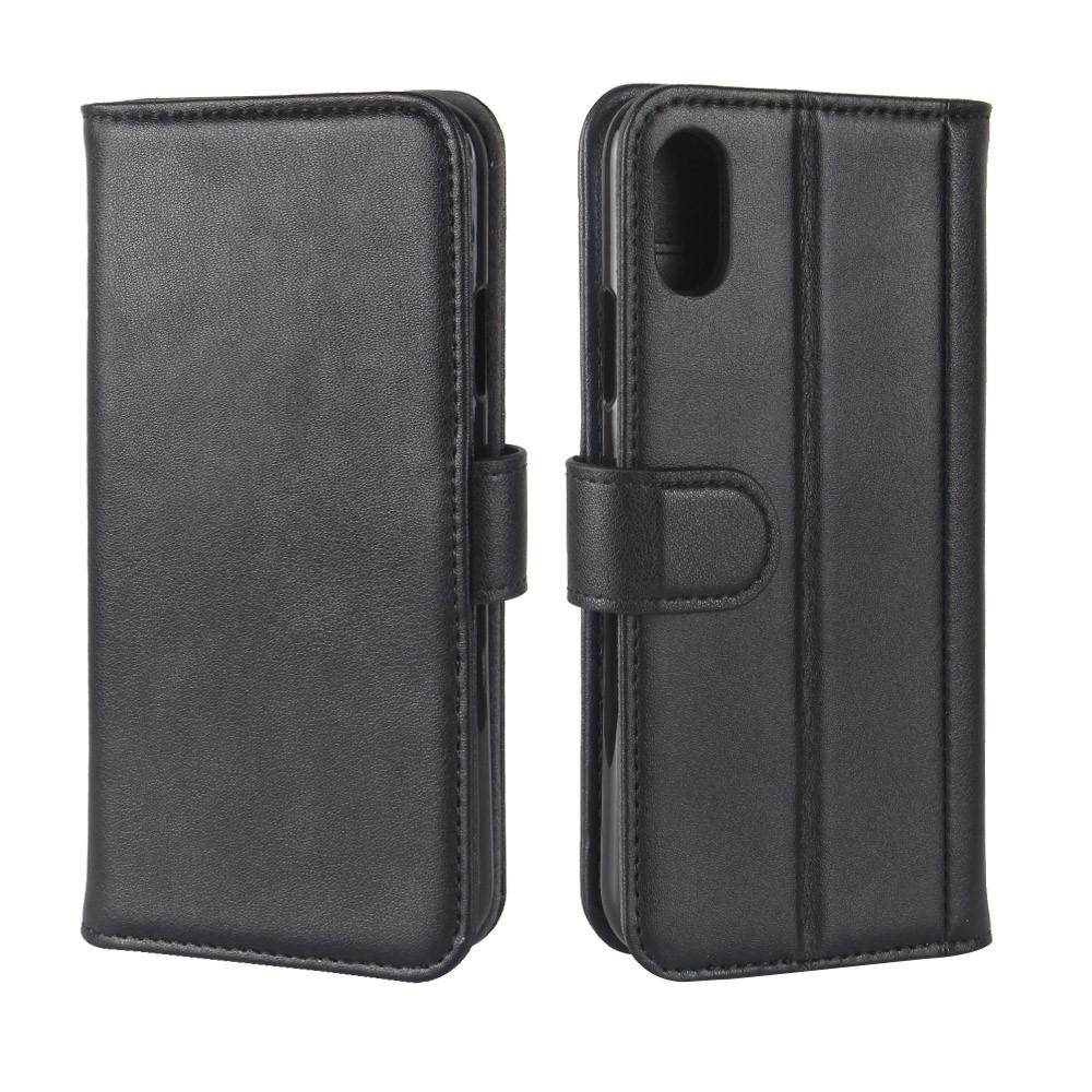 iPhone X/XS Genuine Leather Wallet Case Black