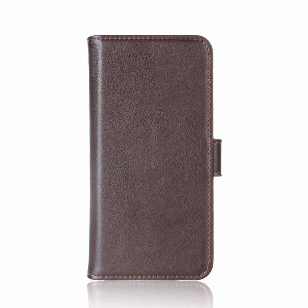 OnePlus 5 Genuine Leather Wallet Case Brown