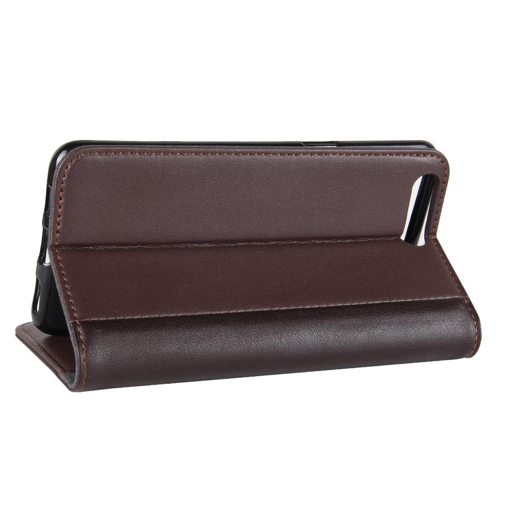 OnePlus 5 Genuine Leather Wallet Case Brown