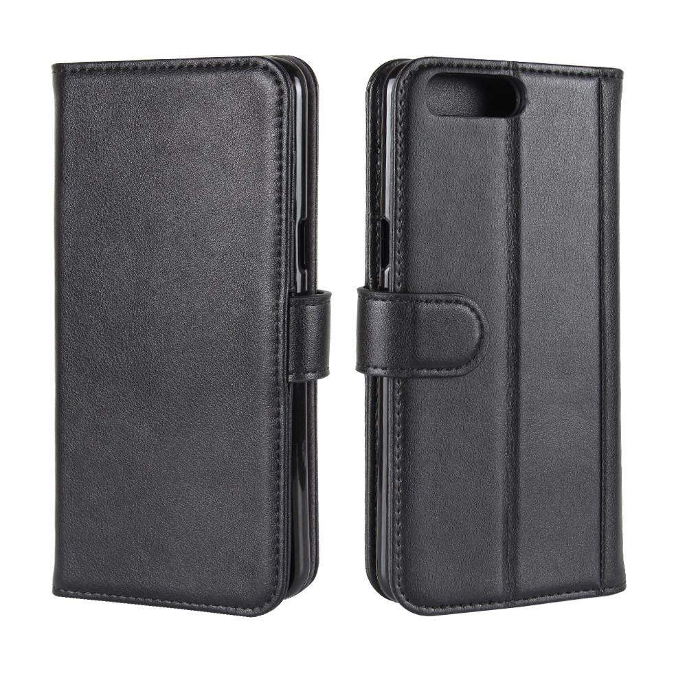 OnePlus 5 Genuine Leather Wallet Case Black