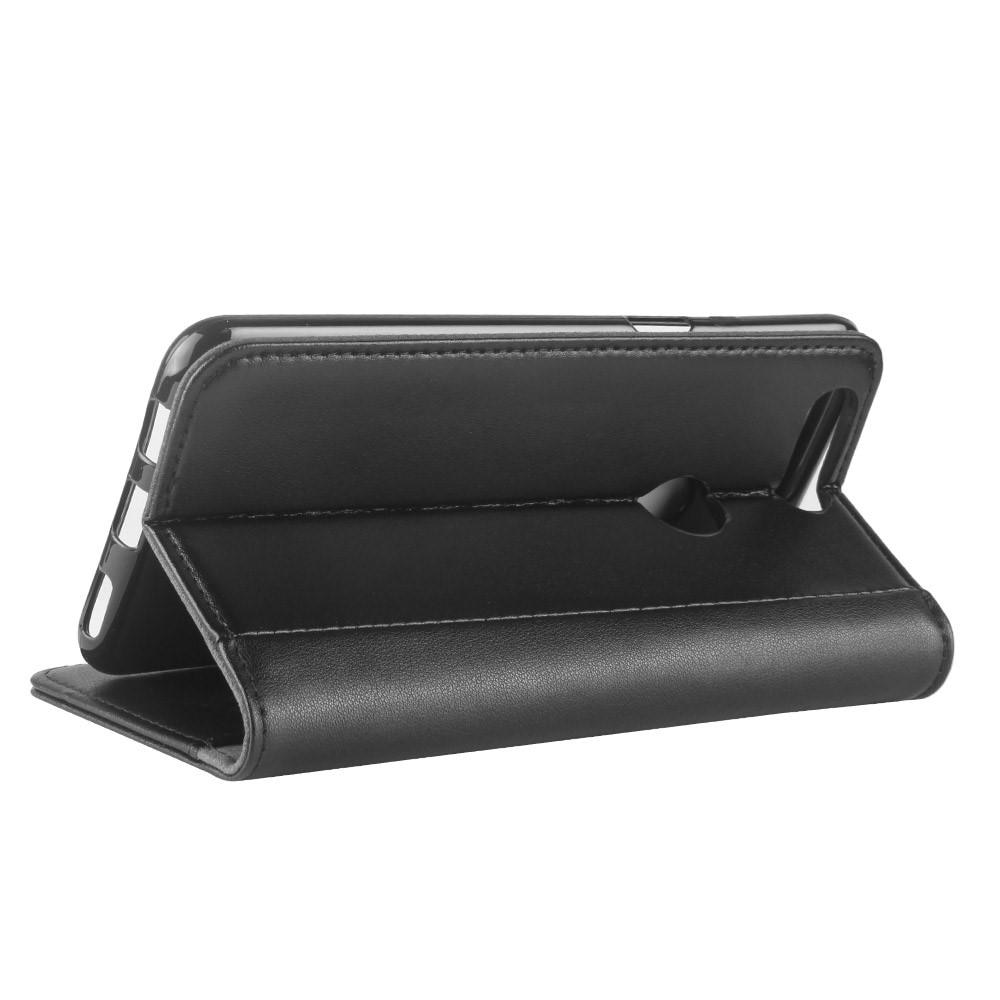 OnePlus 5T Genuine Leather Wallet Case Black