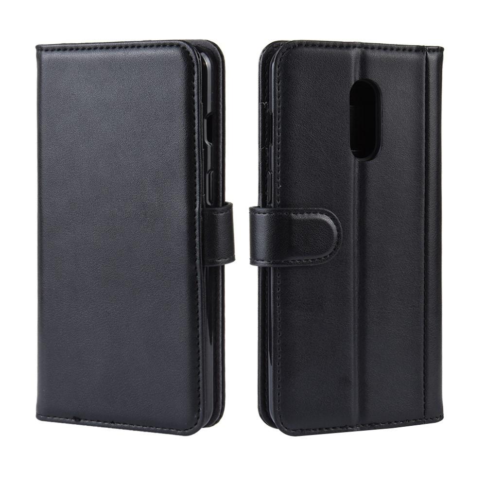 OnePlus 7 Genuine Leather Wallet Case Black