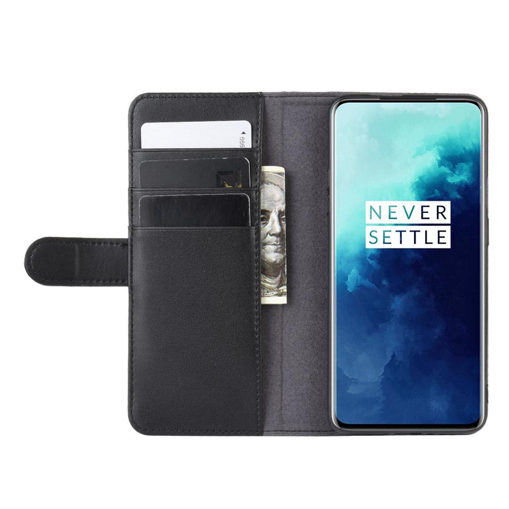 OnePlus 7T Pro Genuine Leather Wallet Case Black