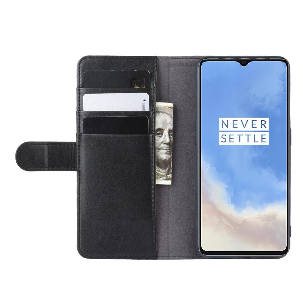 OnePlus 7T Genuine Leather Wallet Case Black