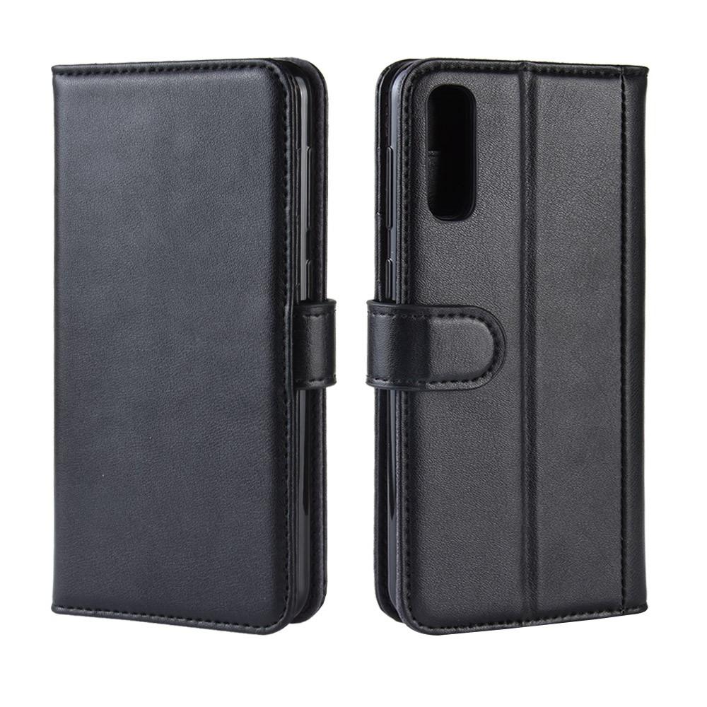 Samsung Galaxy A50 Genuine Leather Wallet Case Black