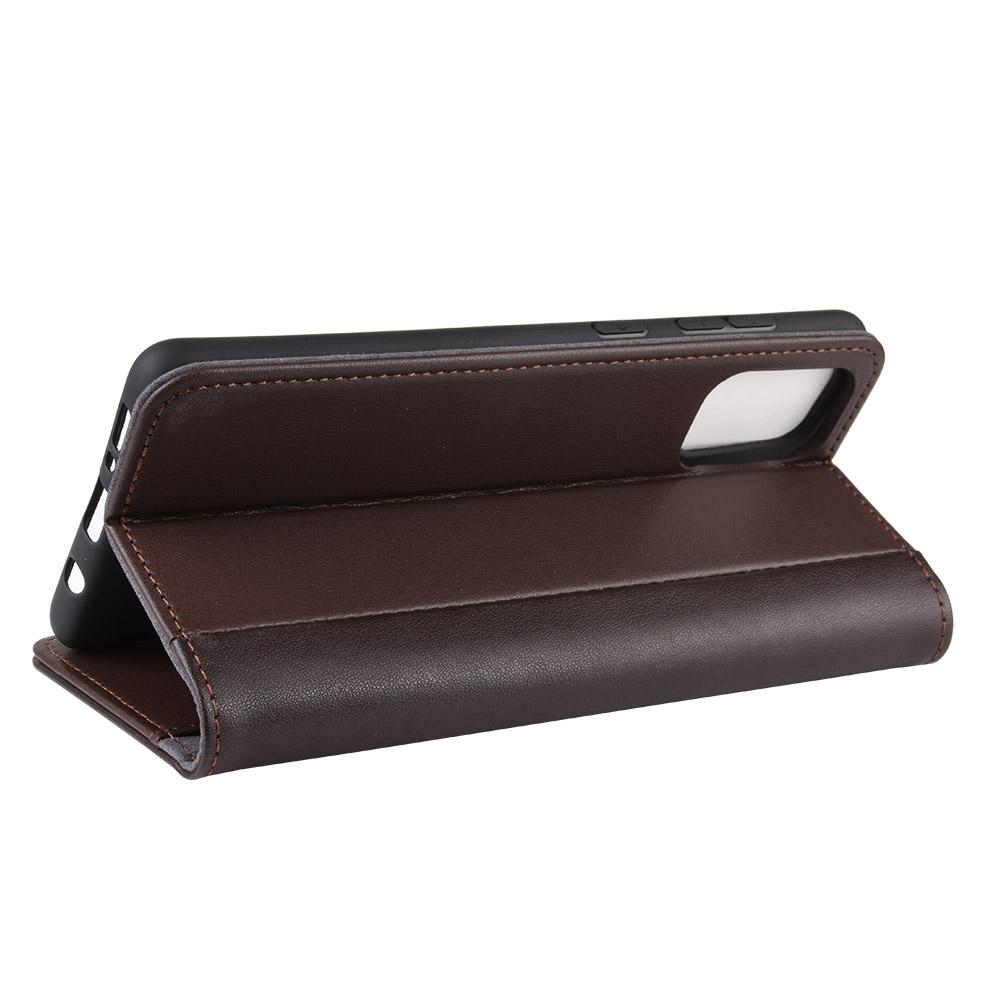 Samsung Galaxy A51 Genuine Leather Wallet Case Brown