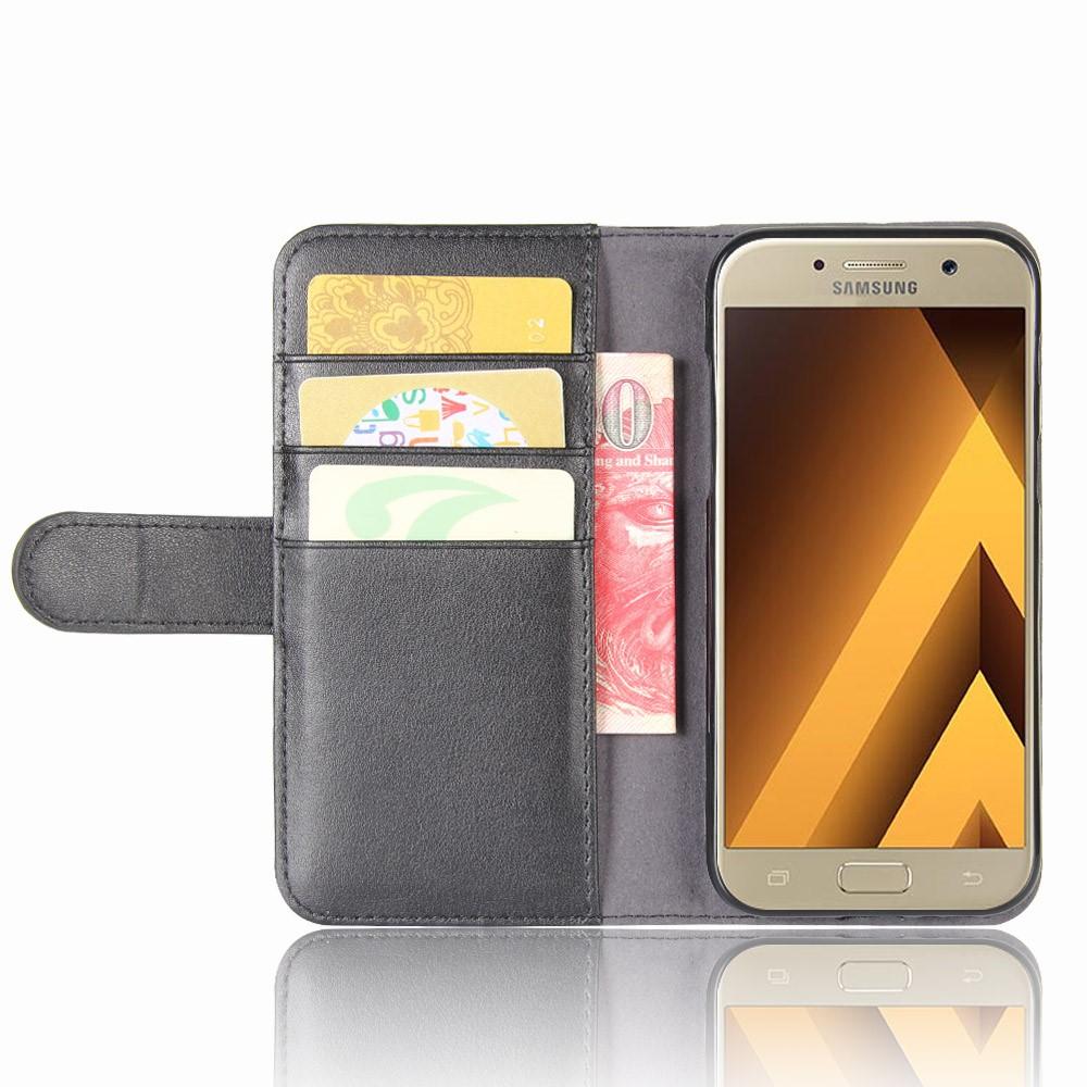 Samsung Galaxy A5 2017 Genuine Leather Wallet Case Black