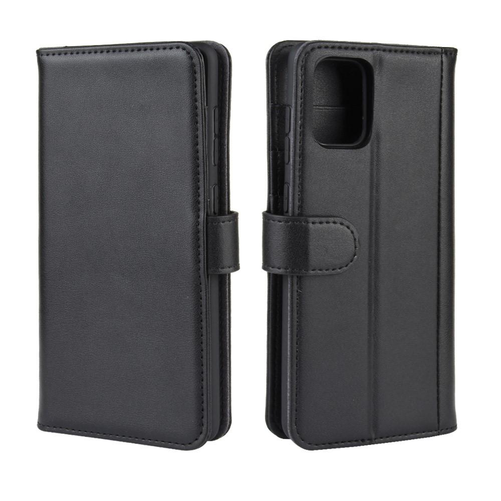 Samsung Galaxy A71 Genuine Leather Wallet Case Black