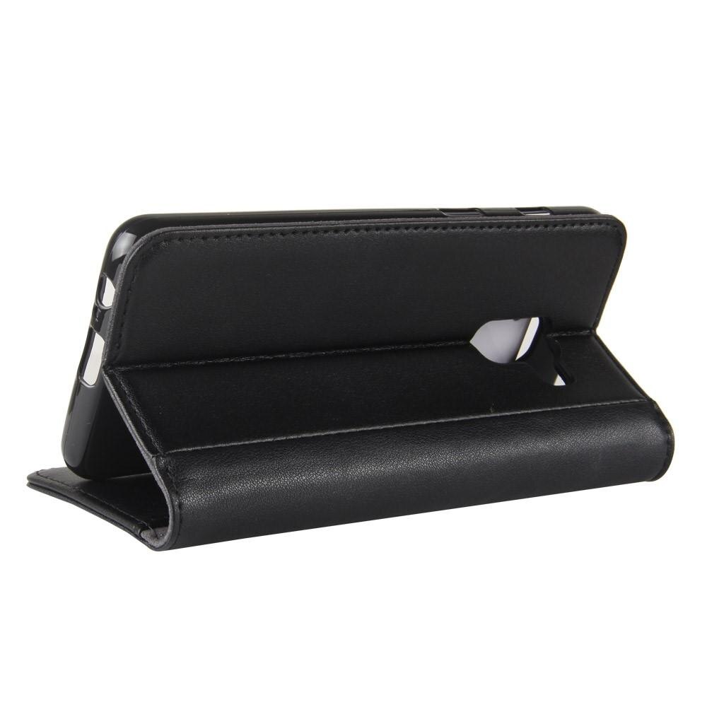 Samsung Galaxy A8 2018 Genuine Leather Wallet Case Black