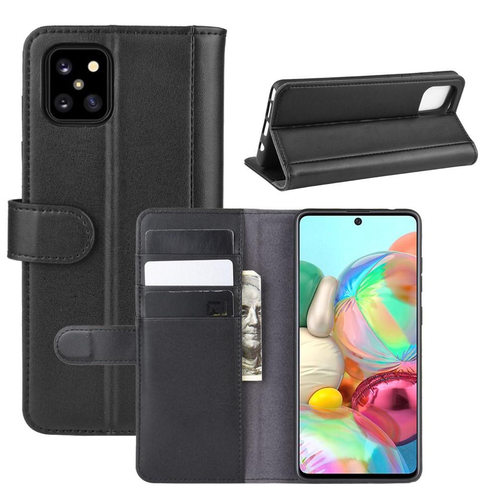 Samsung Galaxy Note 10 Lite Genuine Leather Wallet Case Black