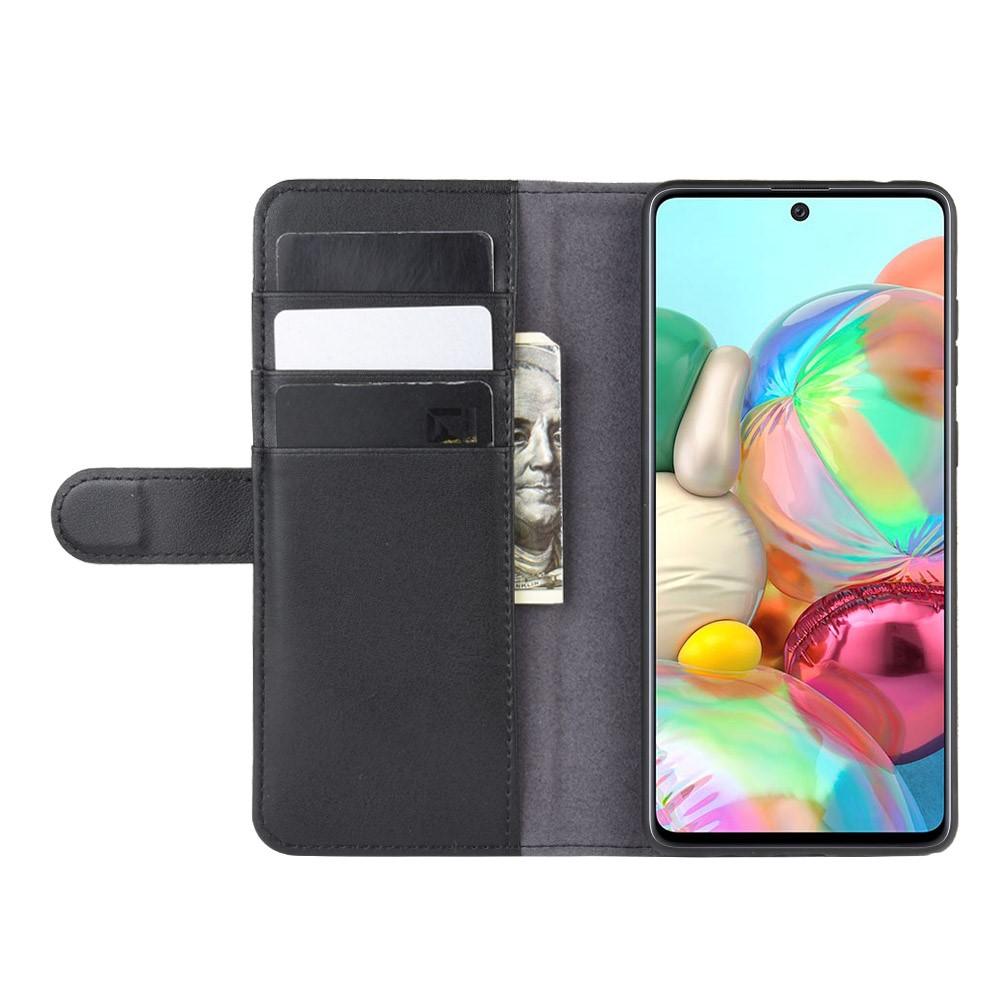 Samsung Galaxy Note 10 Lite Genuine Leather Wallet Case Black