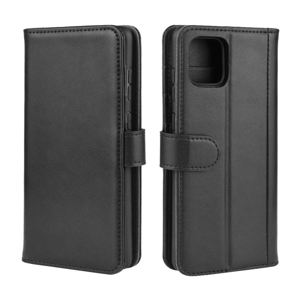 Samsung Galaxy Note 10 Lite Genuine Leather Wallet Case Black