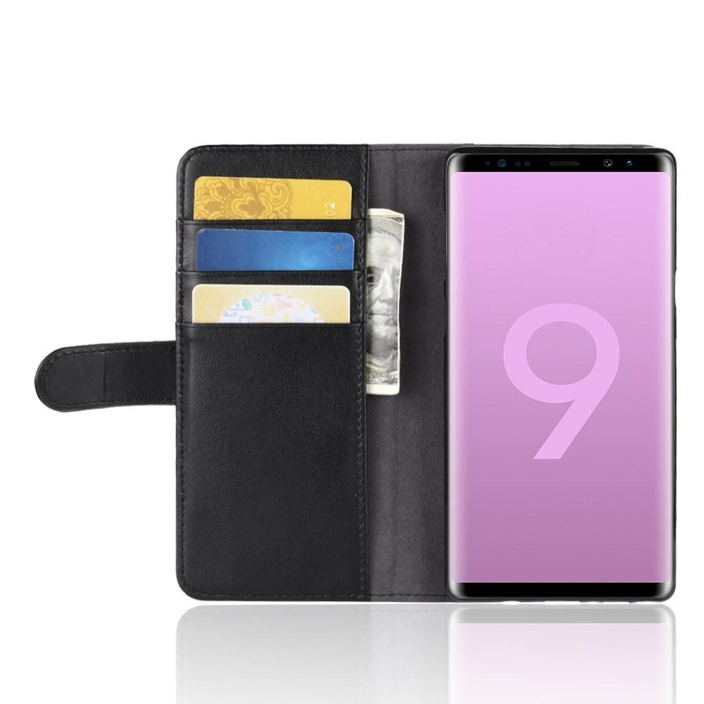 Samsung Galaxy Note 9 Genuine Leather Wallet Case Black