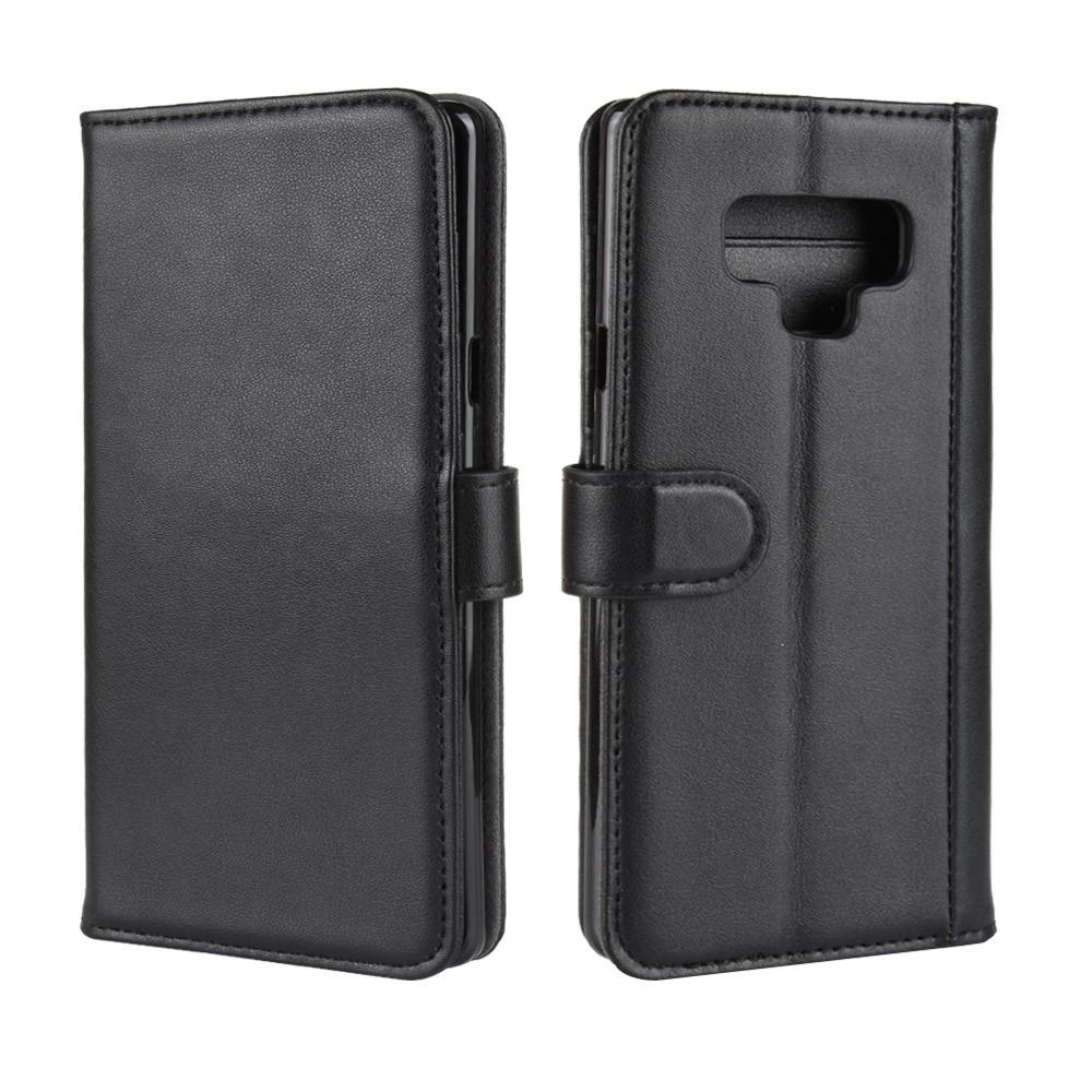 Samsung Galaxy Note 9 Genuine Leather Wallet Case Black