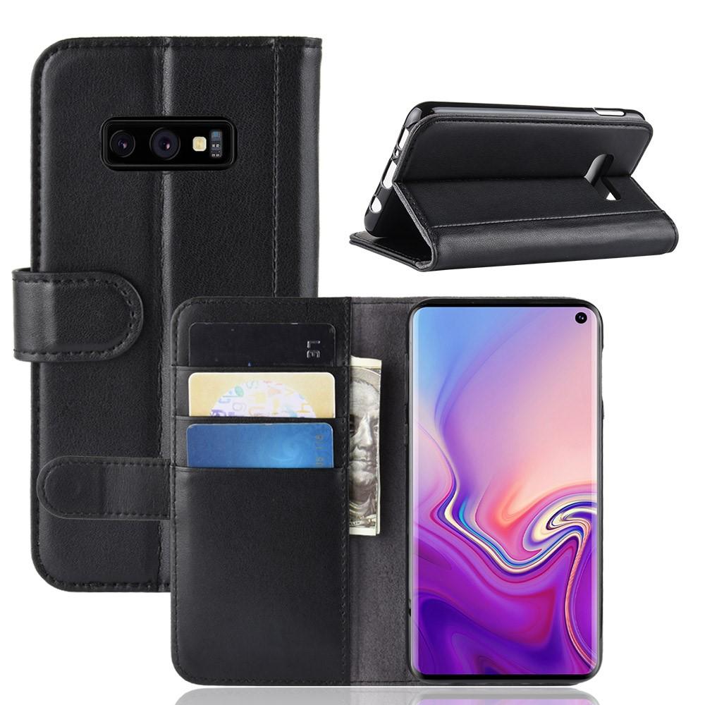 Samsung Galaxy S10e Genuine Leather Wallet Case Black