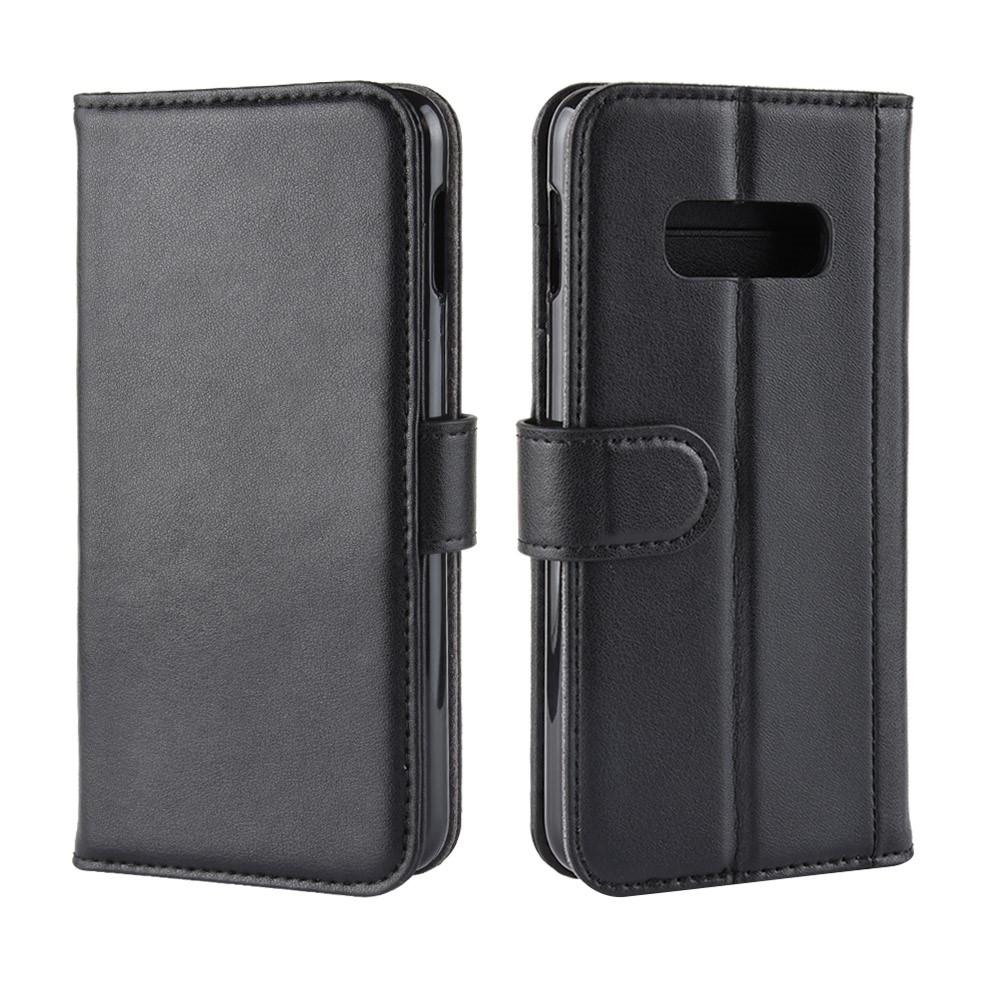 Samsung Galaxy S10e Genuine Leather Wallet Case Black