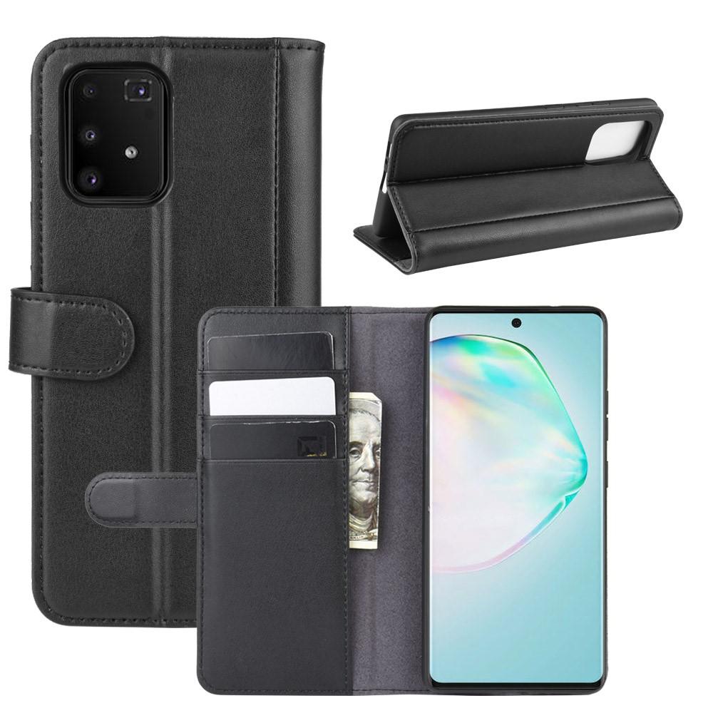 Samsung Galaxy S10 Lite Genuine Leather Wallet Case Black