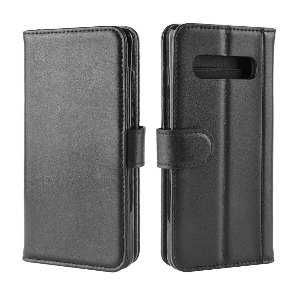 Samsung Galaxy S10 Genuine Leather Wallet Case Black