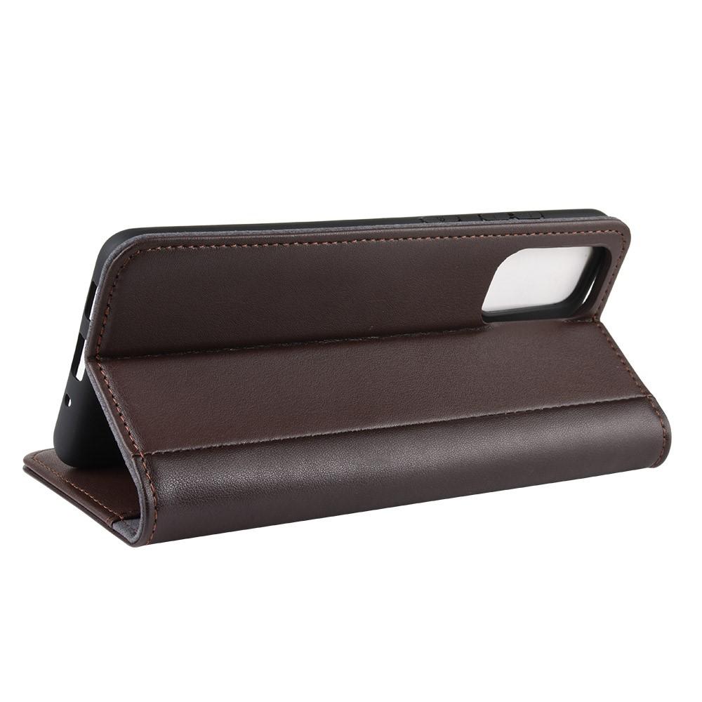 Samsung Galaxy S20 Genuine Leather Wallet Case Brown