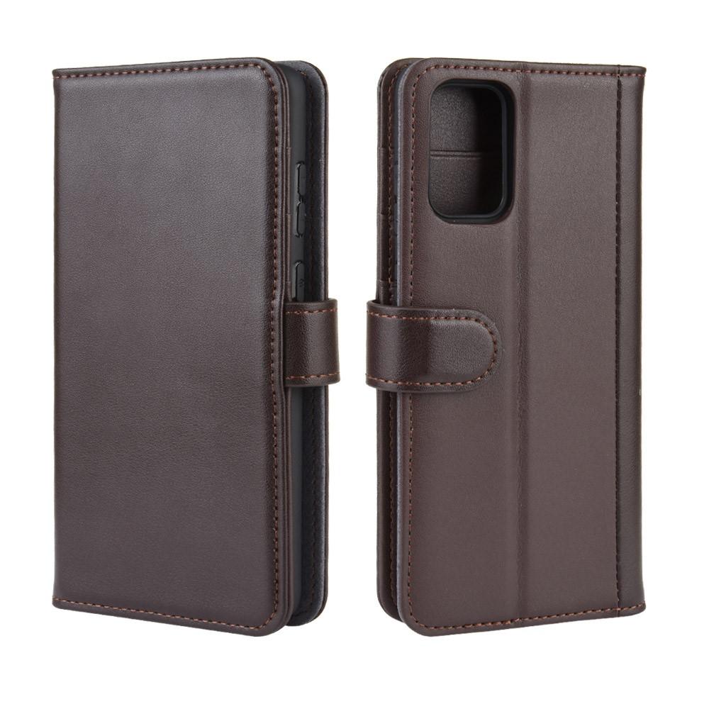 Samsung Galaxy S20 Genuine Leather Wallet Case Brown