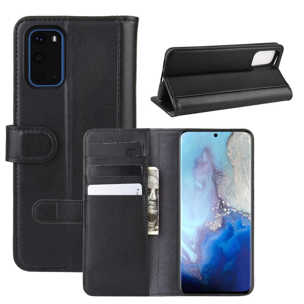 Samsung Galaxy S20 Genuine Leather Wallet Case Black