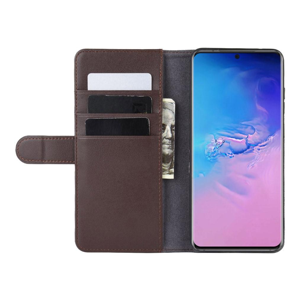 Samsung Galaxy S20 Ultra Genuine Leather Wallet Case Brown