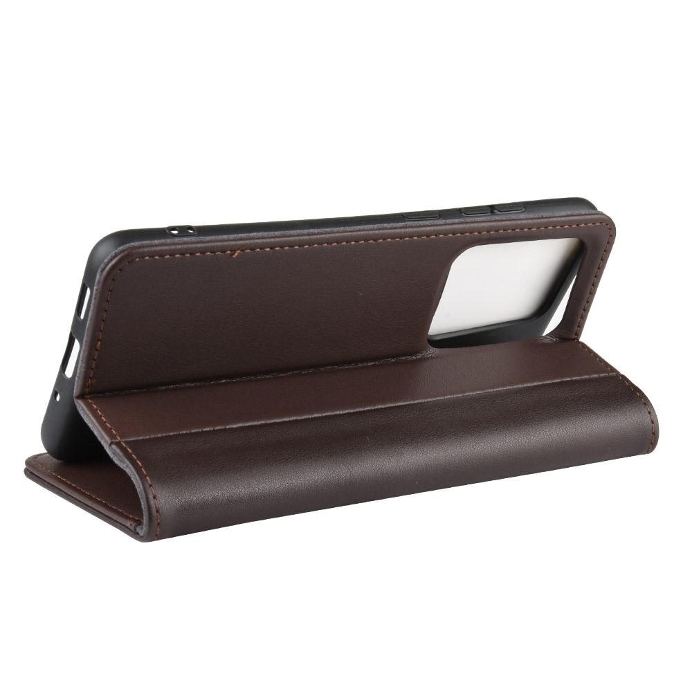 Samsung Galaxy S20 Ultra Genuine Leather Wallet Case Brown