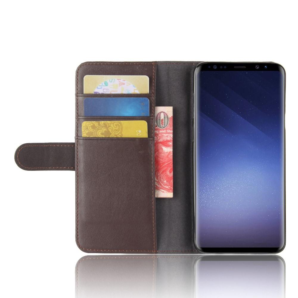 Samsung Galaxy S9 Plus Genuine Leather Wallet Case Brown