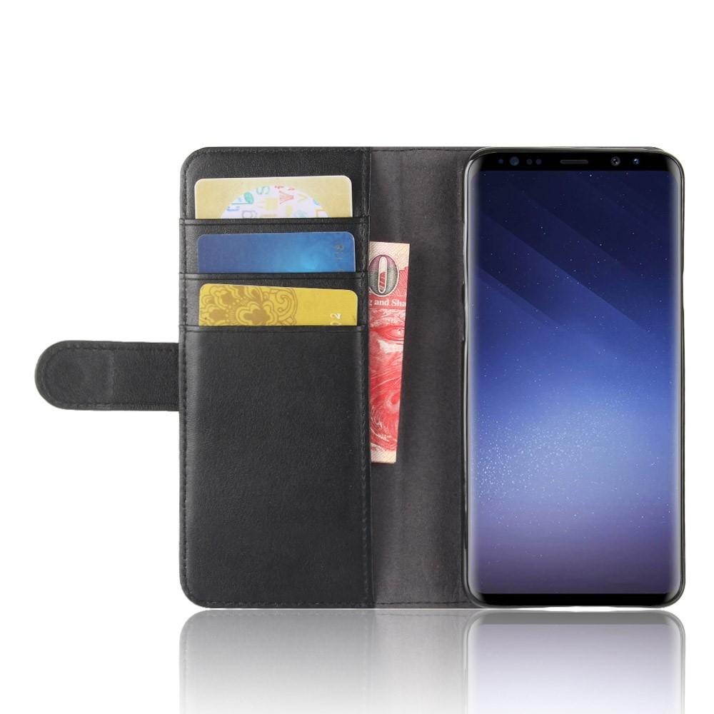 Samsung Galaxy S9 Plus Genuine Leather Wallet Case Black
