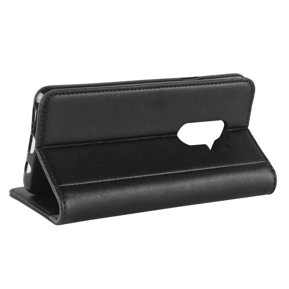 Samsung Galaxy S9 Plus Genuine Leather Wallet Case Black