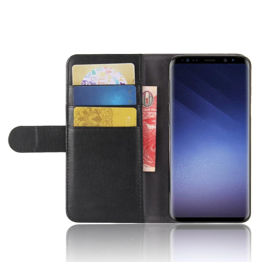 Samsung Galaxy S9 Genuine Leather Wallet Case Black