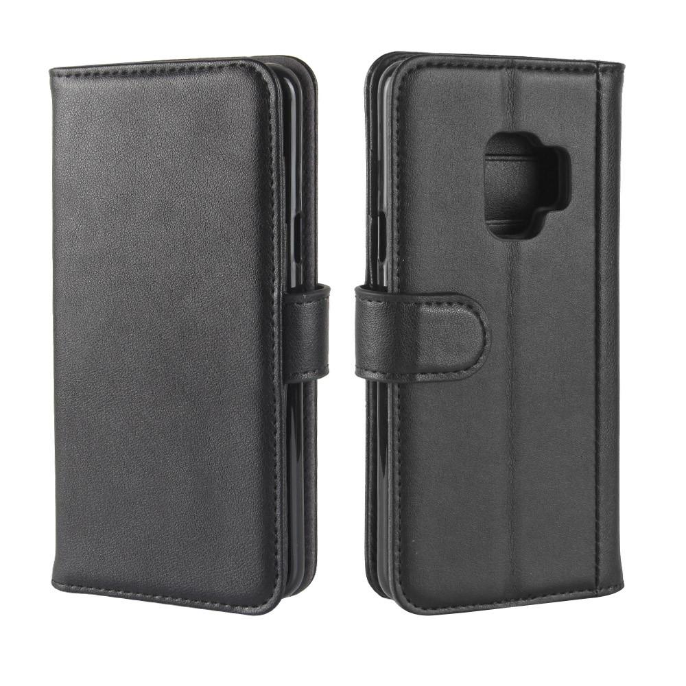 Samsung Galaxy S9 Genuine Leather Wallet Case Black