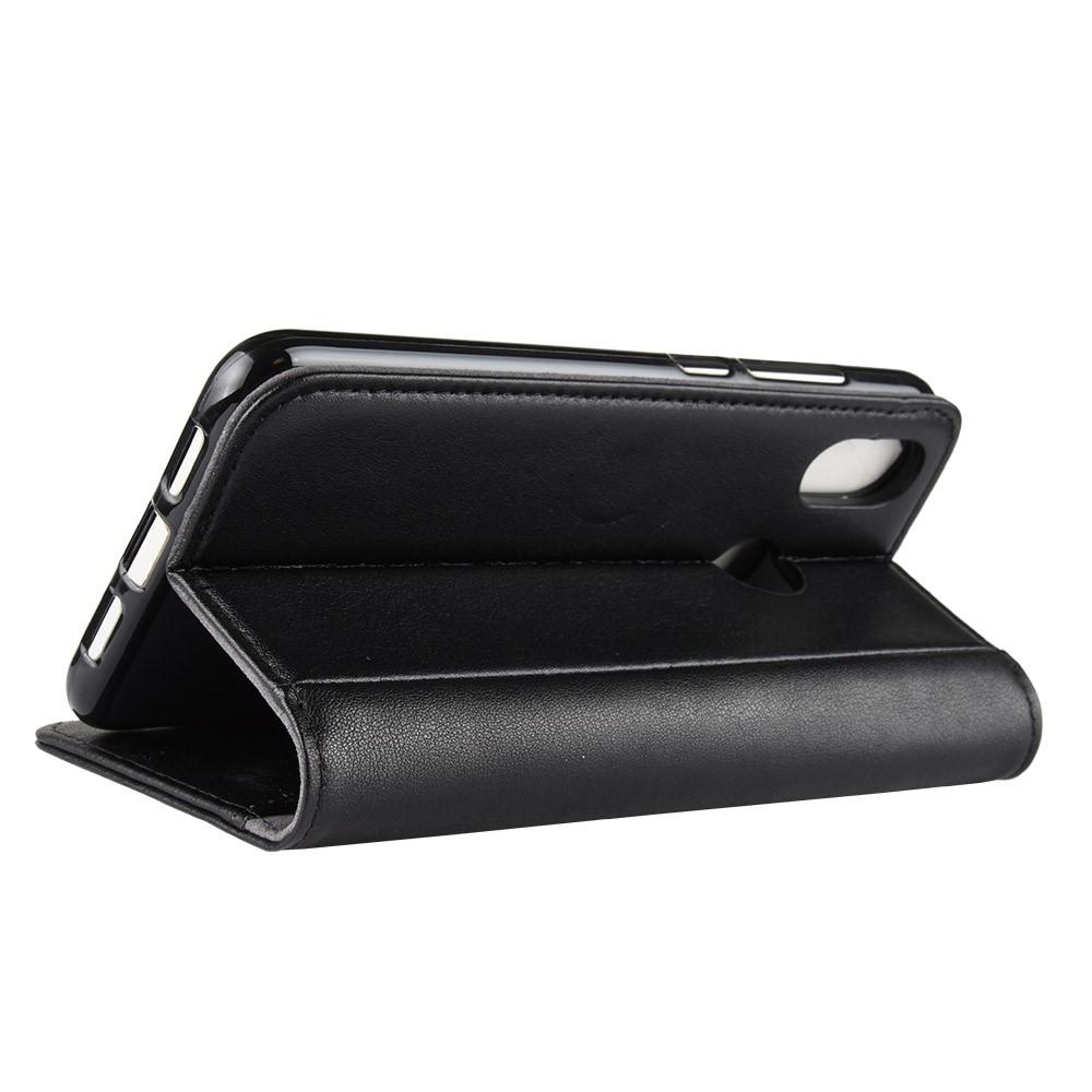 Xiaomi Mi 8 Genuine Leather Wallet Case Black