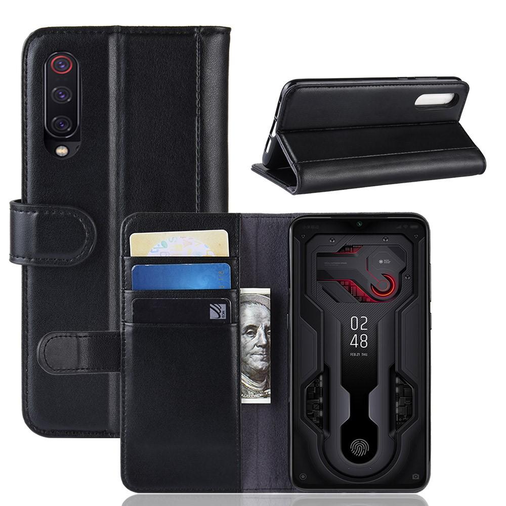 Xiaomi Mi 9 Genuine Leather Wallet Case Black