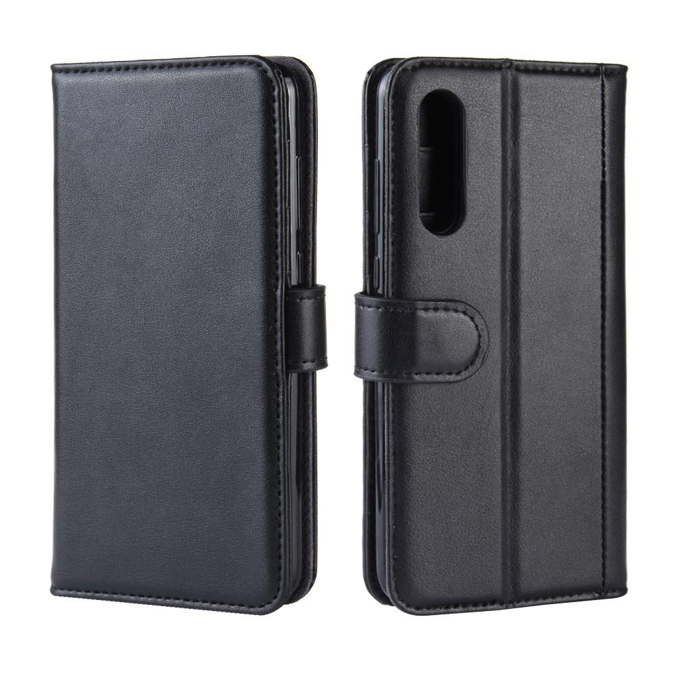 Xiaomi Mi 9 Genuine Leather Wallet Case Black