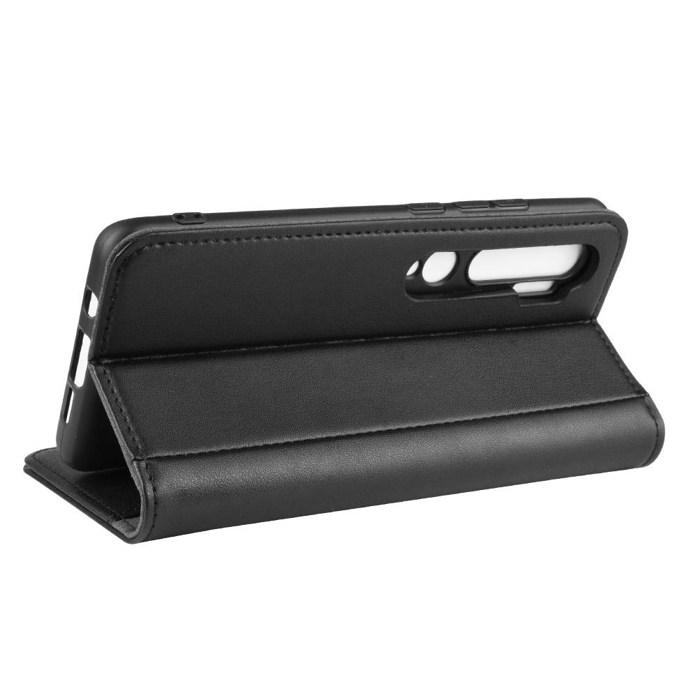 Xiaomi Mi Note 10/10 Pro Genuine Leather Wallet Case Black