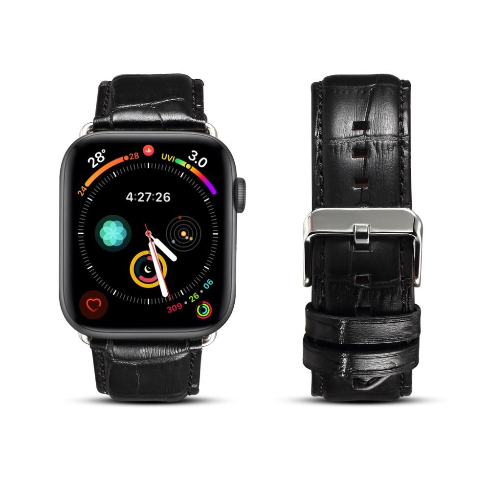 Apple Watch Ultra 2 49mm Croco Leather Band Black