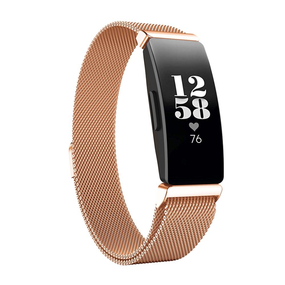 Fitbit Inspire/Inspire 2 Milanese Loop Band Rose Gold