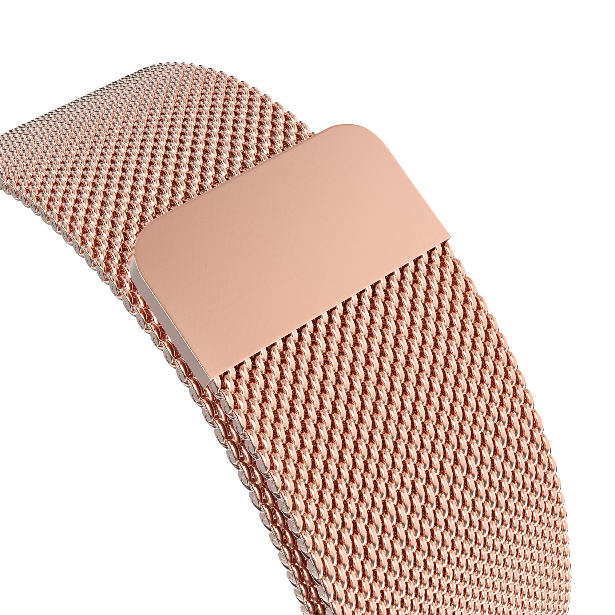 Apple Watch 44mm Milanese Loop Band Rose Gold